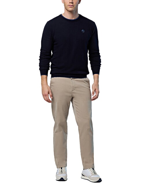 N|S Pullover mit Rundhalsausschnitt Navy blau - Herrenpullover