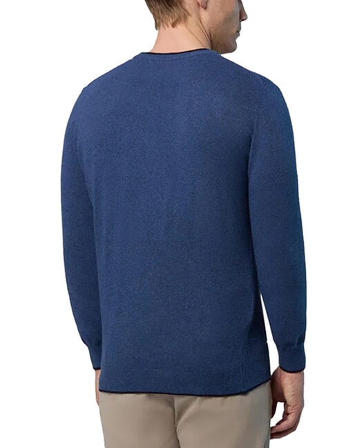N|S Pullover mit Rundhalsausschnitt Chinablau meliert - Herrenpullover