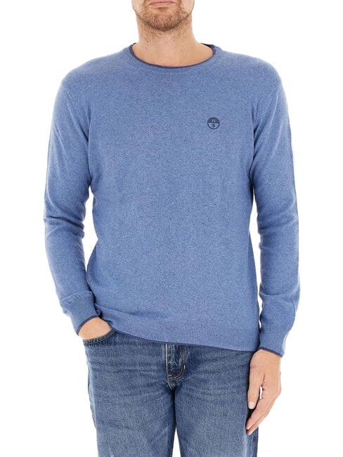 N|S Pullover mit Rundhalsausschnitt Infinity-Melange - Herrenpullover