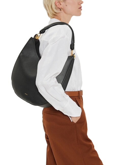 CAMPIONARIO - SFERA Hobo-Schultertasche Schwarz - Damentaschen