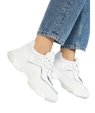 FURLA WONDERLACE UP Damen-Sneaker Talkumpuder h+silber Farbe - Damenschuhe - 8