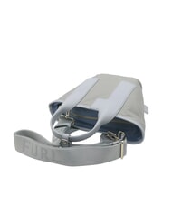 FURLA CAMPIONARIO - PIUMA  Mini-Einkaufstasche mit Schultergurt Asche+Himmels+Beifu&szlig; - Damentaschen - 6
