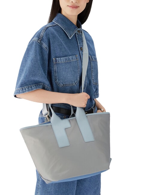 CAMPIONARIO - PIUMA  Handtasche mit Schulterriemen Asche+Himmels+Beifu&szlig; - Damentaschen