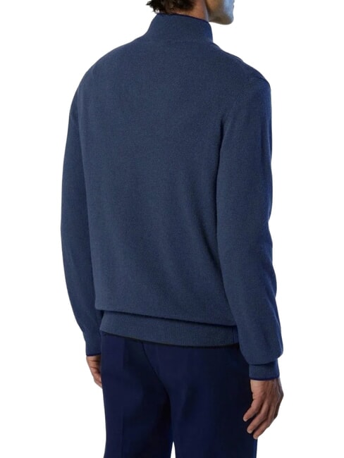 CORE Pullover mit halbem Rei&szlig;verschluss Chinablau meliert - Herrenpullover