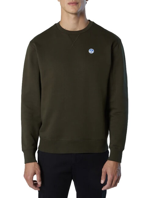 ROUND LOGO Sweatshirt mit Rundhalsausschnitt aus Baumwolle Waldnacht - Sweatshirts Herren