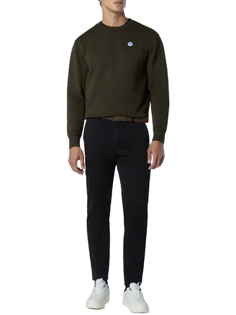 ROUND LOGO Sweatshirt mit Rundhalsausschnitt aus Baumwolle Waldnacht - Sweatshirts Herren