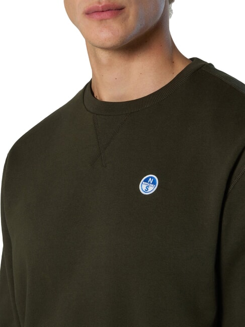 ROUND LOGO Sweatshirt mit Rundhalsausschnitt aus Baumwolle Waldnacht - Sweatshirts Herren