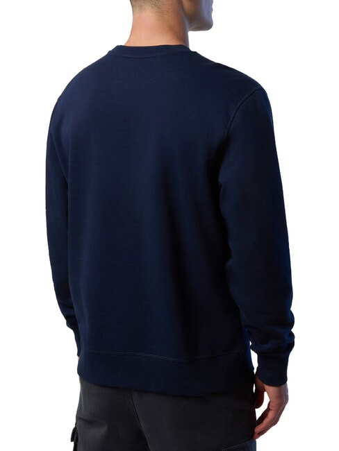 ROUND LOGO Sweatshirt mit Rundhalsausschnitt aus Baumwolle Navy blau - Sweatshirts Herren
