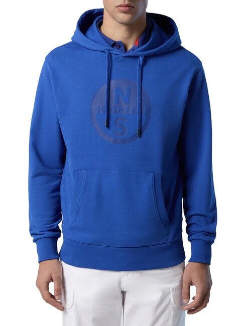 BASIC Kapuzenpullover mit Logo-Print Strand blau - Sweatshirts Herren