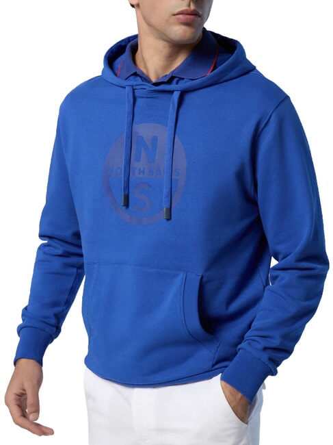 BASIC Kapuzenpullover mit Logo-Print Strand blau - Sweatshirts Herren