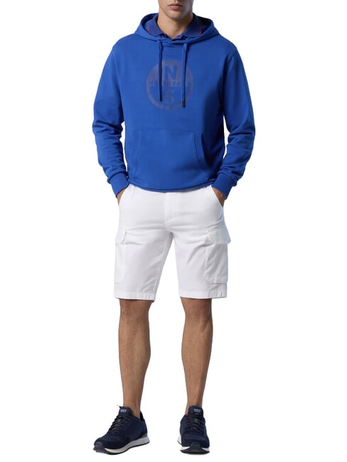 BASIC Kapuzenpullover mit Logo-Print Strand blau - Sweatshirts Herren