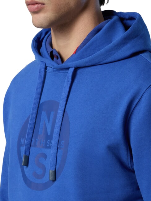 BASIC Kapuzenpullover mit Logo-Print Strand blau - Sweatshirts Herren