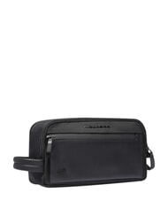 PIQUADRO ORION Kosmetiktasche aus Stoff und Leder Schwarz - Beauty-Case - 3