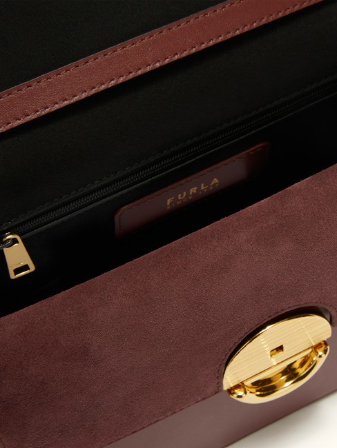 CAMPIONARIO - SFERA Schultertasche aus Leder Rote Johannisbeere - Damentaschen