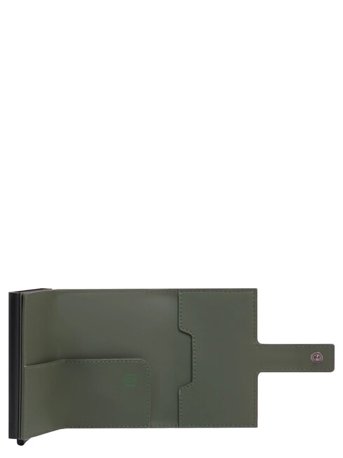 CORNER SPECIALE GOMMATO Wasserdichter automatischer Kartenhalter GR&Uuml;N - Brieftaschen Herren