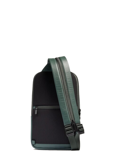 W137 One-Shoulder-Rucksack aus Leder GR&Uuml;N - PC-Rucks&auml;cke