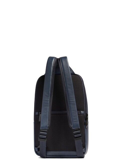 W137 One-Shoulder-Rucksack aus Leder Blau - PC-Rucks&auml;cke