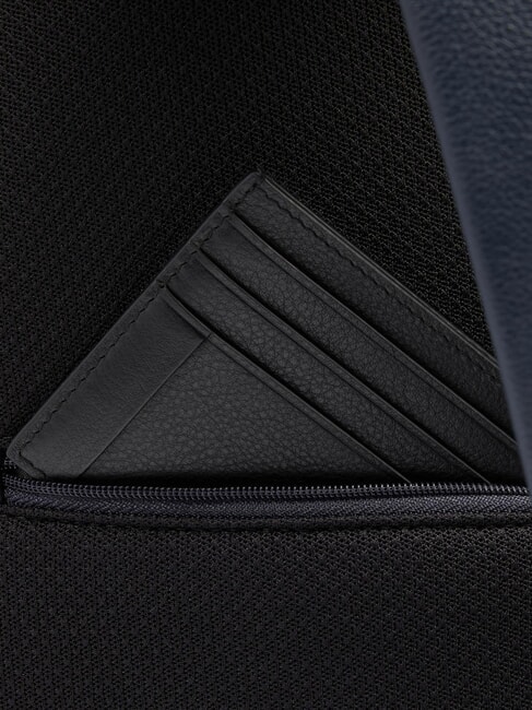 W137 One-Shoulder-Rucksack aus Leder Blau - PC-Rucks&auml;cke