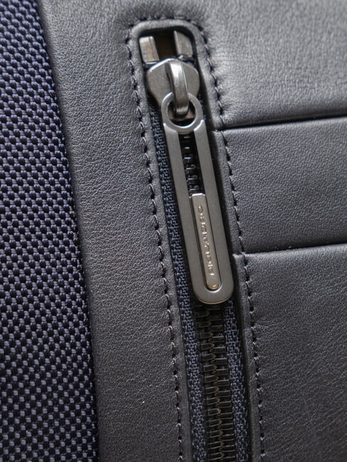 BRIEF Rucksack f&uuml;r PC 14 "und Tablet blau/Leder - PC-Rucks&auml;cke