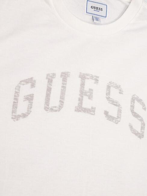 MARINE LOGO Kurz&auml;rmeliges T-Shirt mit Used-Look purwei&szlig; - Herren-T-Shirts