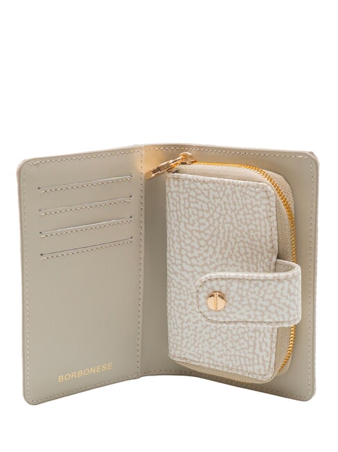 CLASSICA Mittelgro&szlig;e Geldb&ouml;rse mit M&uuml;nzfach wei&szlig;e Baumwolle - Damentaschen