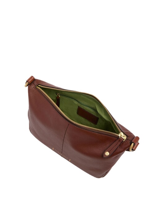 LETIZIA Schultertasche, Leder BRAUN - Damentaschen