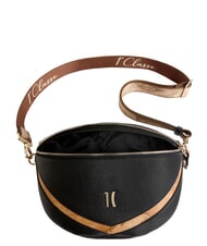 ALVIERO MARTINI PRIMA CLASSE CASTLE Maxi-Bauchtasche aus granatrotem Leder Schwarz - Damentaschen - 3