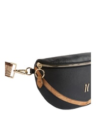 ALVIERO MARTINI PRIMA CLASSE CASTLE Maxi-Bauchtasche aus granatrotem Leder Schwarz - Damentaschen - 4