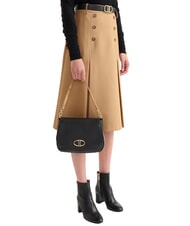 ALVIERO MARTINI PRIMA CLASSE BRAVE MESSENGER Schultertasche aus Nappaleder Schwarz - Damentaschen - 2