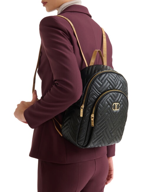 MATELASSE Rucksack aus Stoff in Nappa-Optik Schwarz - Damentaschen