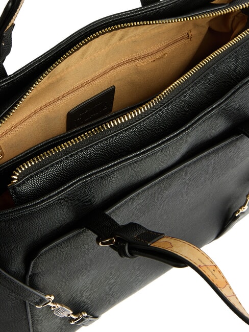 SCOTTISH CAVIAR Handtasche mit verstellbarem Schultergurt Schwarz - Damentaschen