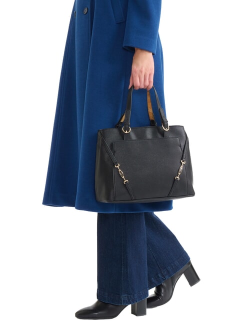 SCOTTISH CAVIAR Handtasche mit verstellbarem Schultergurt Schwarz - Damentaschen