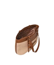 LOVE MOSCHINO STRAW CHIC Umh&auml;ngetasche Natur/Leder - Damentaschen - 3