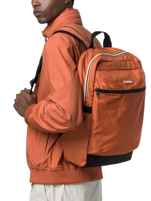 LAON Nylonrucksack orange-br&auml;unlich - Rucks&auml;cke f&uuml;r Schule &amp; Freizeit