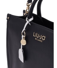 LIUJO RIDHI Mittelgro&szlig;e Handtasche mit Anh&auml;nger SCHWARZ - Damentaschen - 4