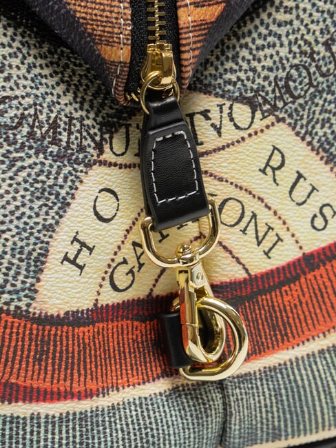 PLANETARIUM Mittelgro&szlig;e Kuppeltasche mit Schultergurt Mond/Wei&szlig; - Damentaschen