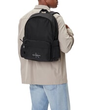 CALVIN KLEIN BOLD LOGO NYLON Weicher Rucksack auf Schwarz - Rucks&auml;cke f&uuml;r Schule &amp; Freizeit - 4