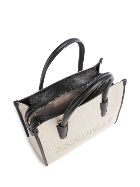 MYRTHA26 CANVAS Handtasche mit Schulterriemen natur / schwarz - Damentaschen