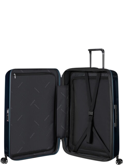 NUON Gro&szlig;er erweiterbarer Trolley metallisches Dunkelblau - Harte Trolleys