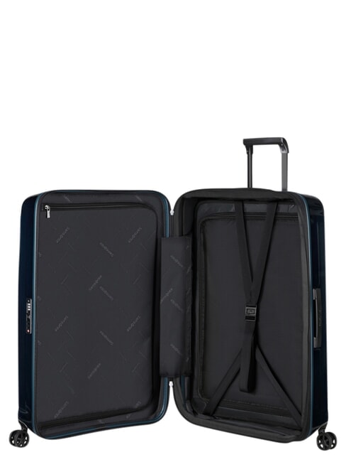 NUON Mittelgro&szlig;er erweiterbarer Trolley metallisches Dunkelblau - Harte Trolleys