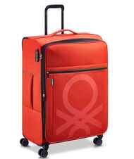 BENETTON By DELSEY COLOR BLOCK Gro&szlig;er, erweiterbarer Trolley ROT - Halbharte Trolleys - 3