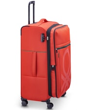 BENETTON By DELSEY COLOR BLOCK Gro&szlig;er, erweiterbarer Trolley ROT - Halbharte Trolleys - 4