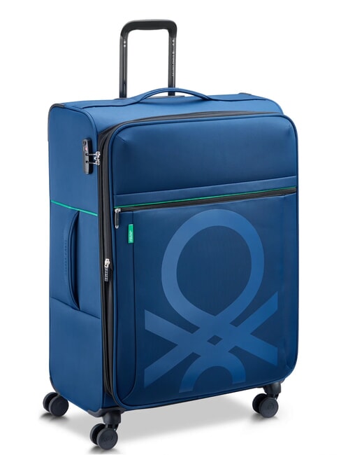 COLOR BLOCK Gro&szlig;er, erweiterbarer Trolley Blau - Halbharte Trolleys