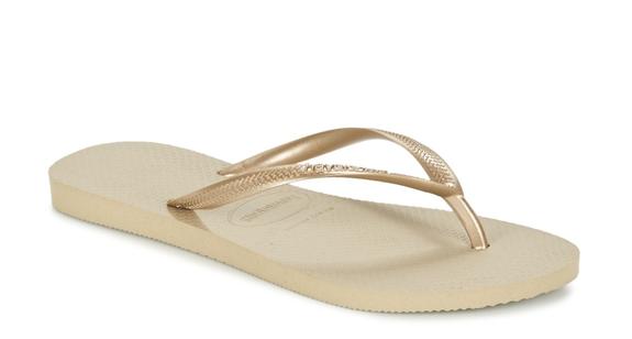 Infradito SCHLANK SANDGRAU / HELLGOLD - Damenschuhe