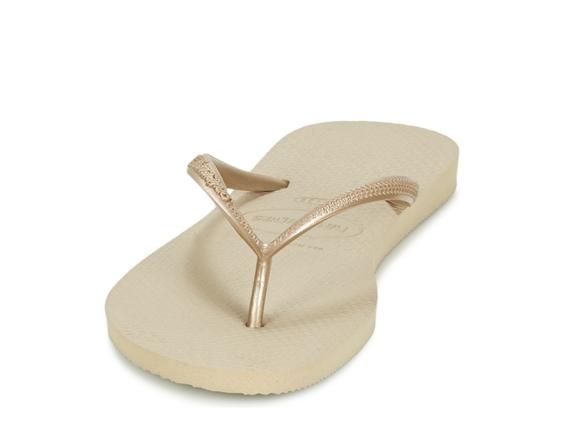 Infradito SCHLANK SANDGRAU / HELLGOLD - Damenschuhe