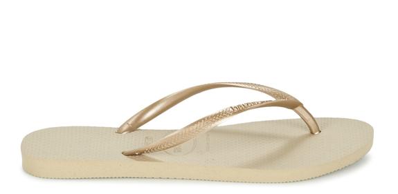 Infradito SCHLANK SANDGRAU / HELLGOLD - Damenschuhe