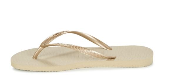 Infradito SCHLANK SANDGRAU / HELLGOLD - Damenschuhe
