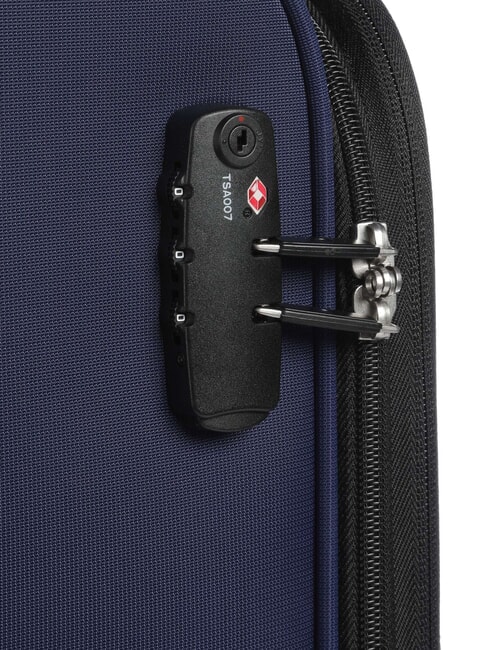 COLOR BLOCK Gro&szlig;er, erweiterbarer Trolley Blau - Halbharte Trolleys