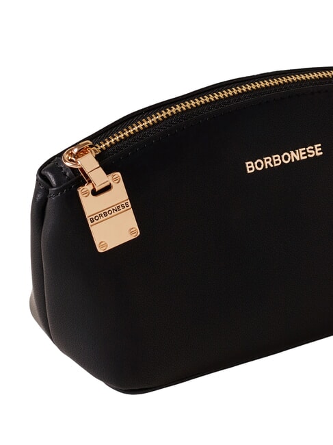 LETTERING Mini-Kulturbeutel aus Leder Schwarz - Etuitaschen &amp; Necessaire