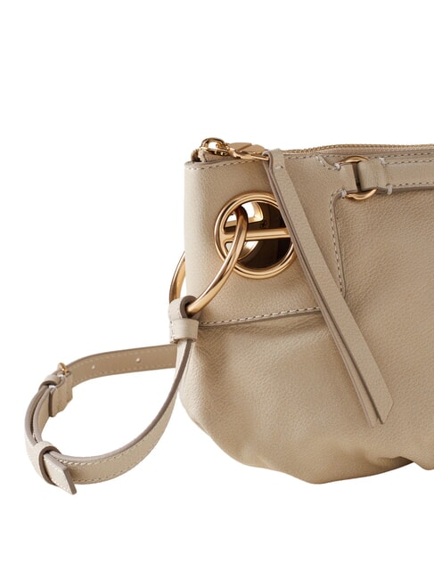 LONDON Schultertasche, Leder wei&szlig;e Baumwolle - Damentaschen